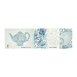 Campione Di Fotomurale Standard Eco - Magia del tè - Brocca, Tè, Cucina - 100x30 cm