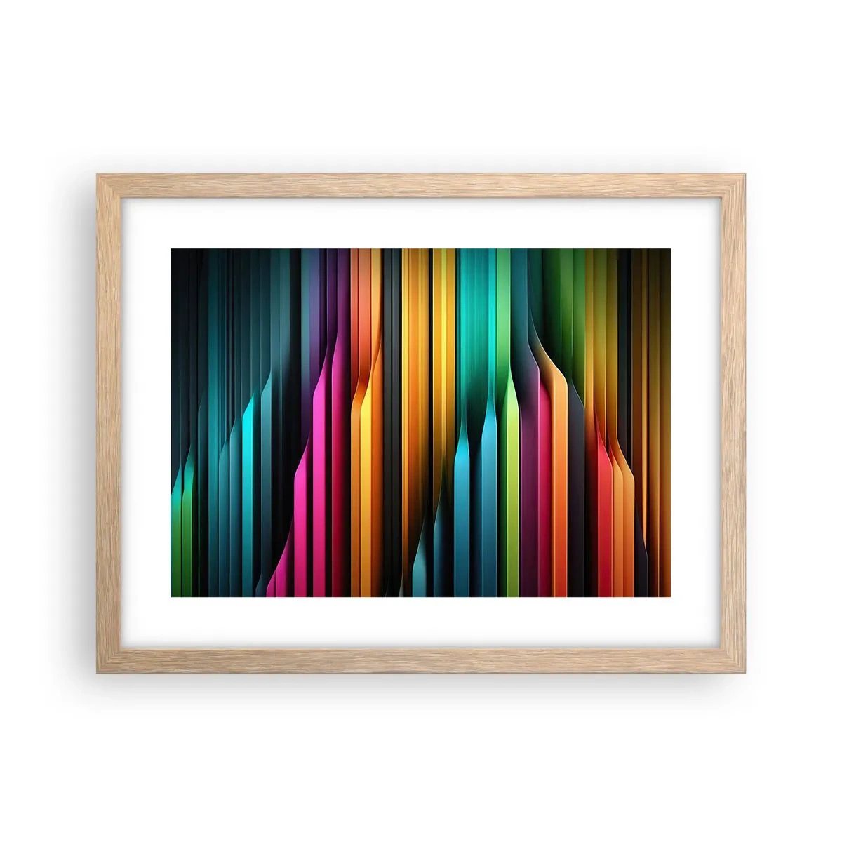 Poster in cornice rovere chiaro - Organi di luce - 40x30 cm