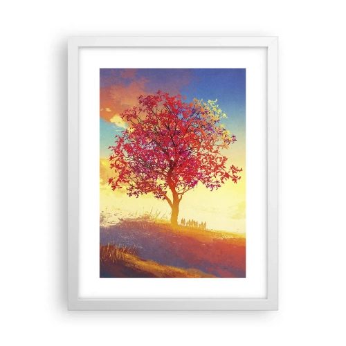 Poster in cornice bianca - Pellegrino alla meta - 30x40 cm