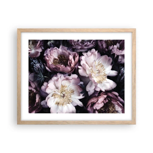 Poster in cornice rovere chiaro - Bouquet nel vecchio stile - 50x40 cm