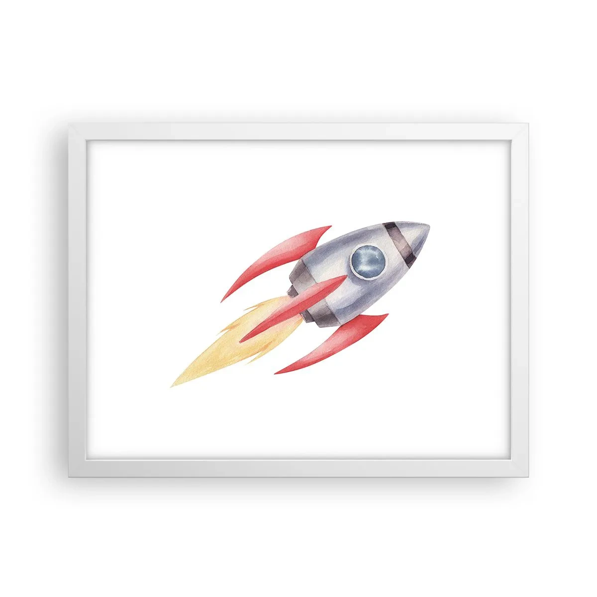 Poster in cornice bianca - Più in alto, più veloce, più lontano - 40x30 cm