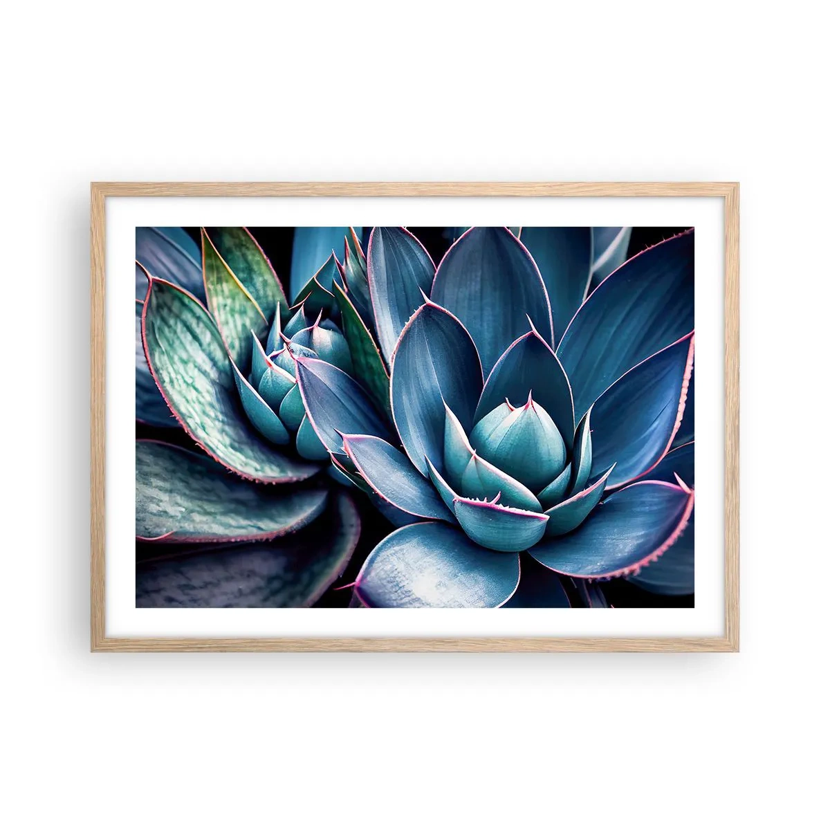 Poster in cornice rovere chiaro - Forza vitale - 70x50 cm