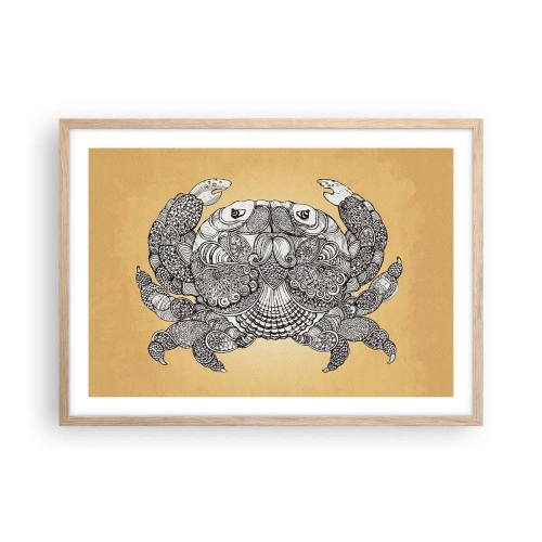 Poster in cornice rovere chiaro - I racconti del granchio - 70x50 cm