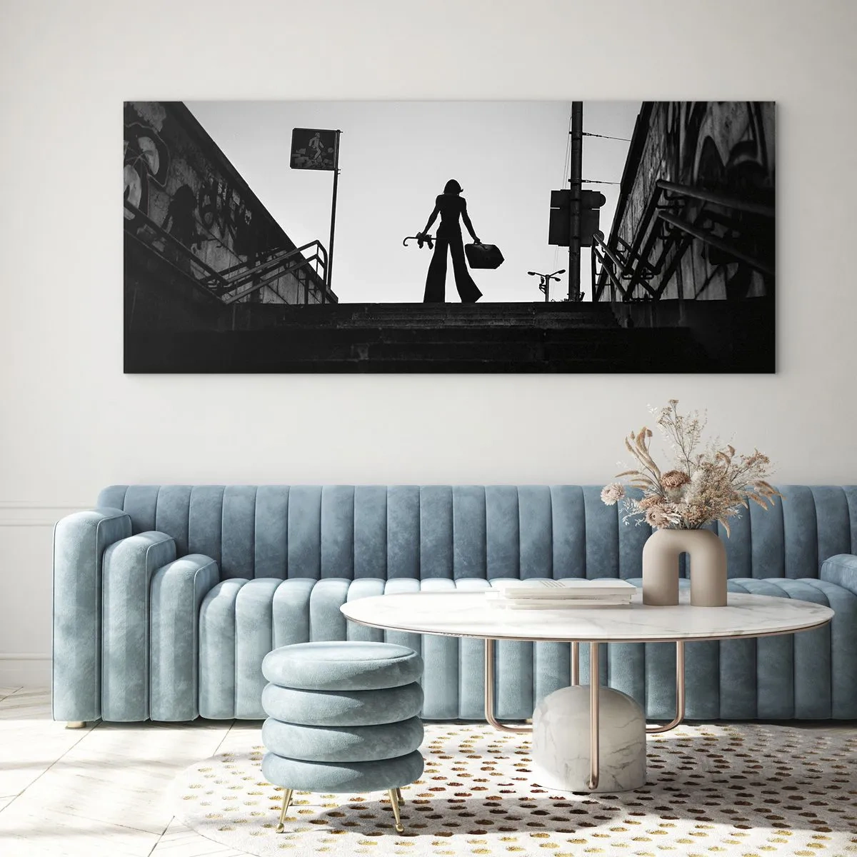 Quadro su vetro - Gita cittadina - 100x40 cm