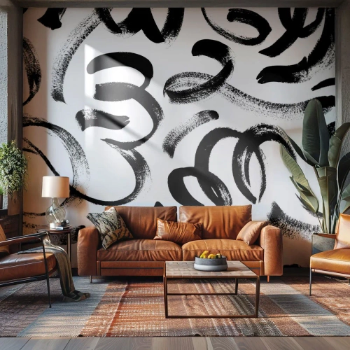 Fotomurali Premium Canvas - Nero su bianco - Arte Moderna, Modernità, Modelli - 250x175 cm