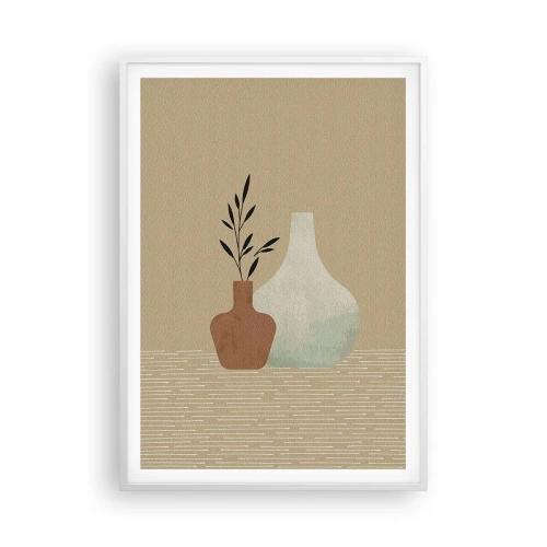 Poster in cornice bianca - Il vaso e il suo concetto - 70x100 cm