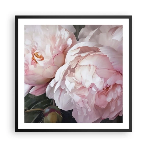 Poster in cornice nera - L'attimo della fioritura - 60x60 cm