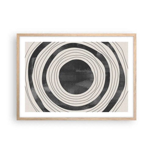 Poster in cornice rovere chiaro - Proprio al centro - 70x50 cm