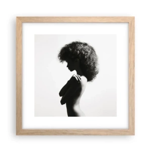 Poster in cornice rovere chiaro - Come un fiore su un gambo snello - 30x30 cm