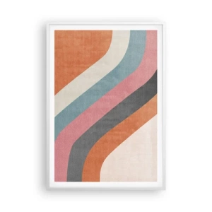 Poster in cornice bianca - Composizione diagonale: movimento - 70x100 cm