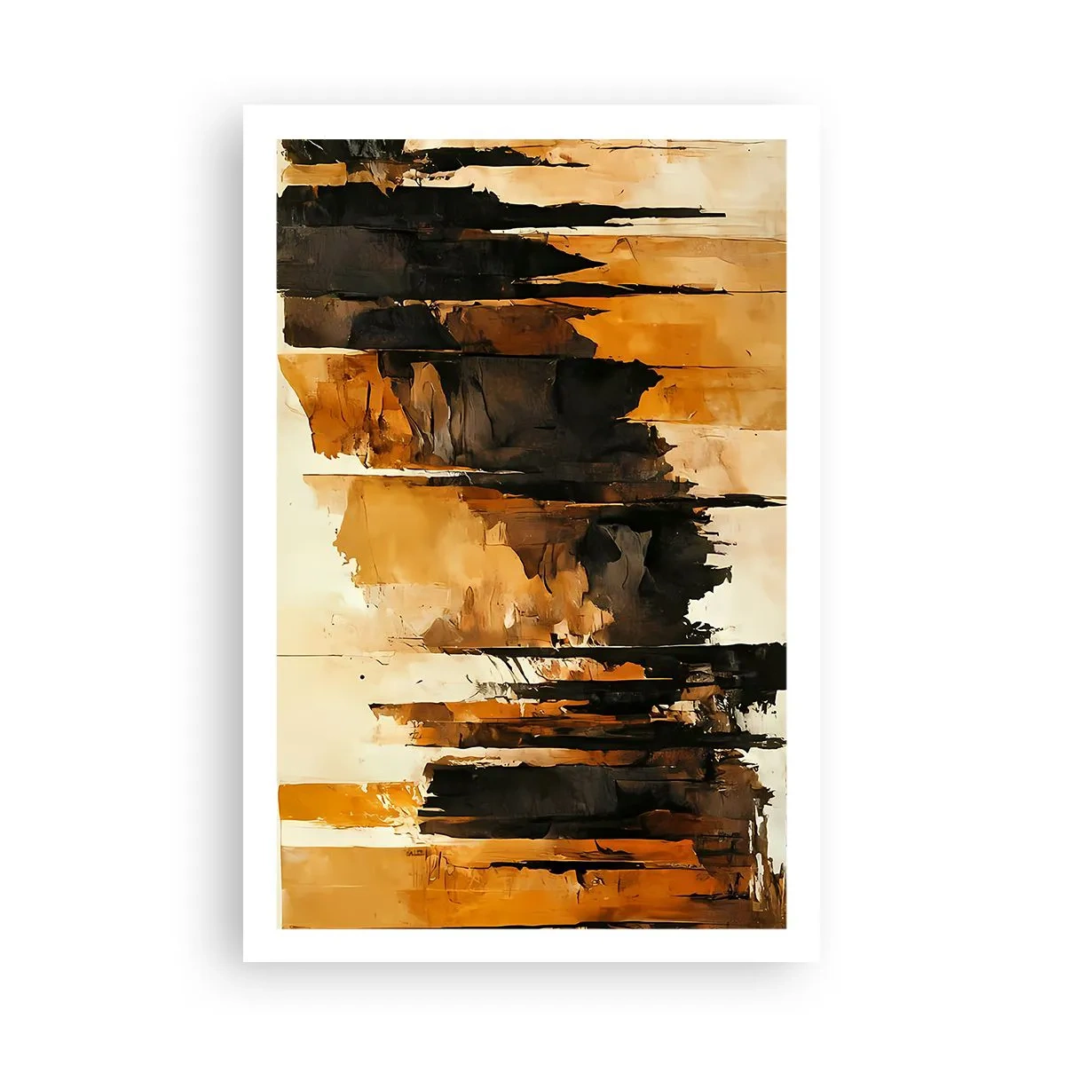 Poster - Armonia di nero e oro - 61x91 cm