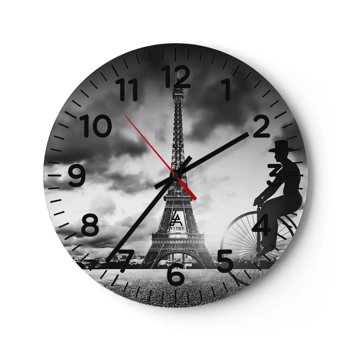 Orologio da parete - Orologio in Vetro - Nostalgia della Belle Epoque - 30x30 cm