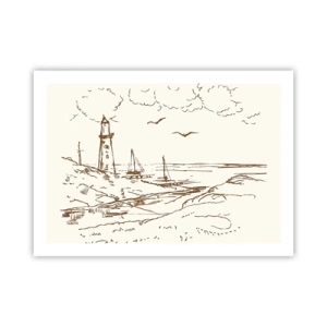 Poster - Schizzo dei ricordi d'estate - 70x50 cm