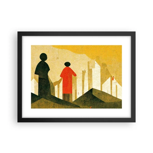 Poster in cornice nera - La strada è ancora lunga - 40x30 cm