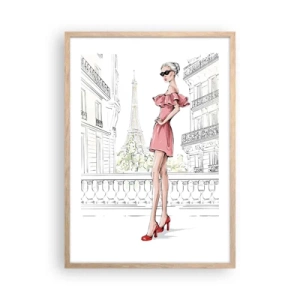 Poster in cornice rovere chiaro - L'arte della moda - 50x70 cm