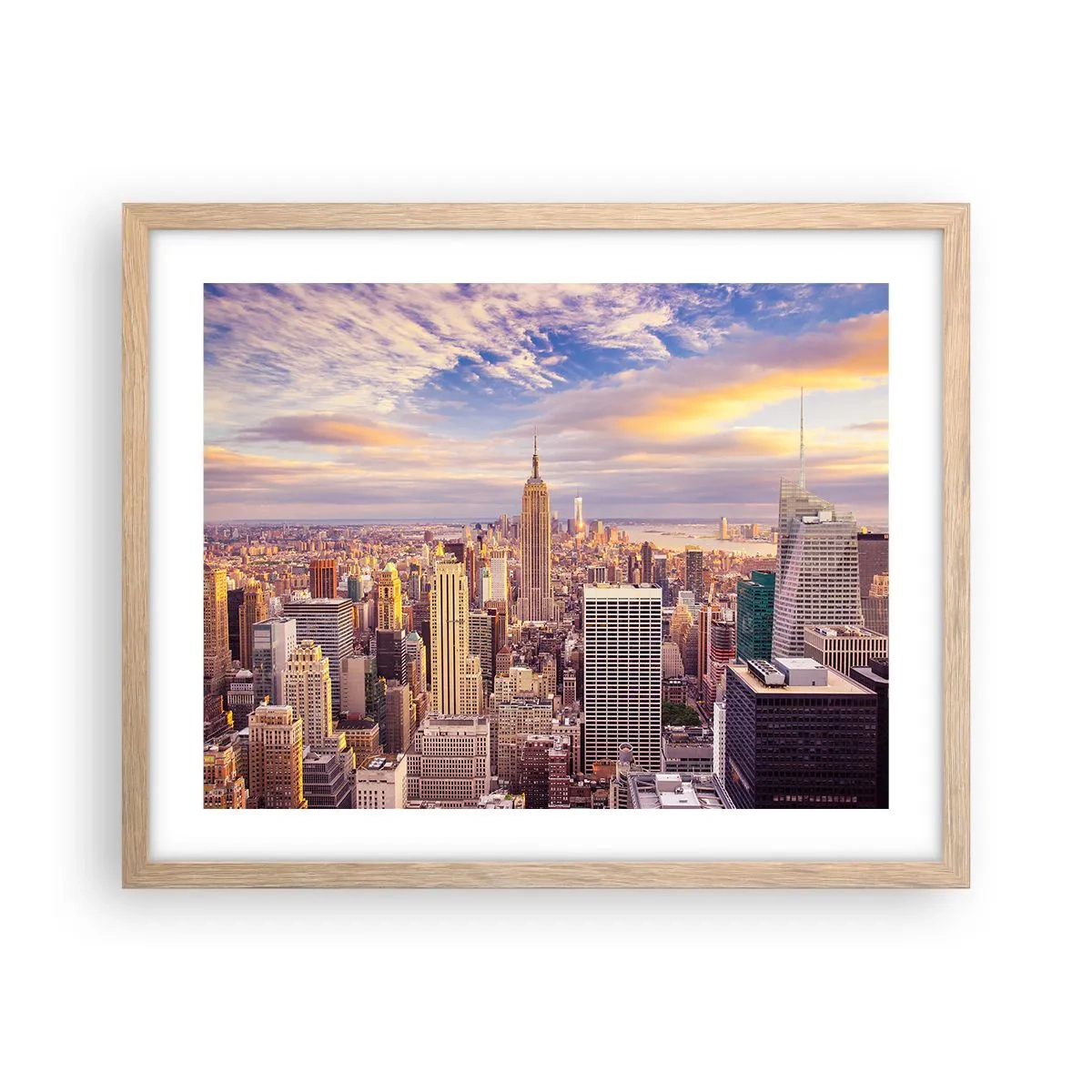 Poster in cornice rovere chiaro - Toccando le nuvole - 50x40 cm