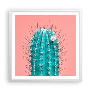 Poster in cornice bianca - Stai attento - 60x60 cm