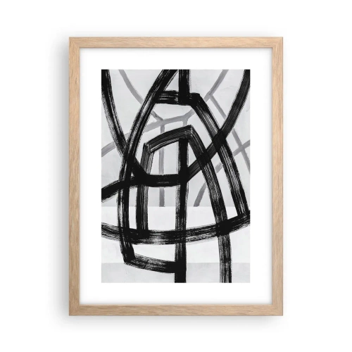 Poster in cornice rovere chiaro - Costruendo la profondità - 30x40 cm