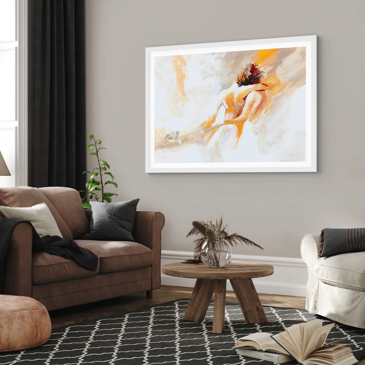 Poster in cornice bianca - Nel cielo dell'intimità - 100x70 cm