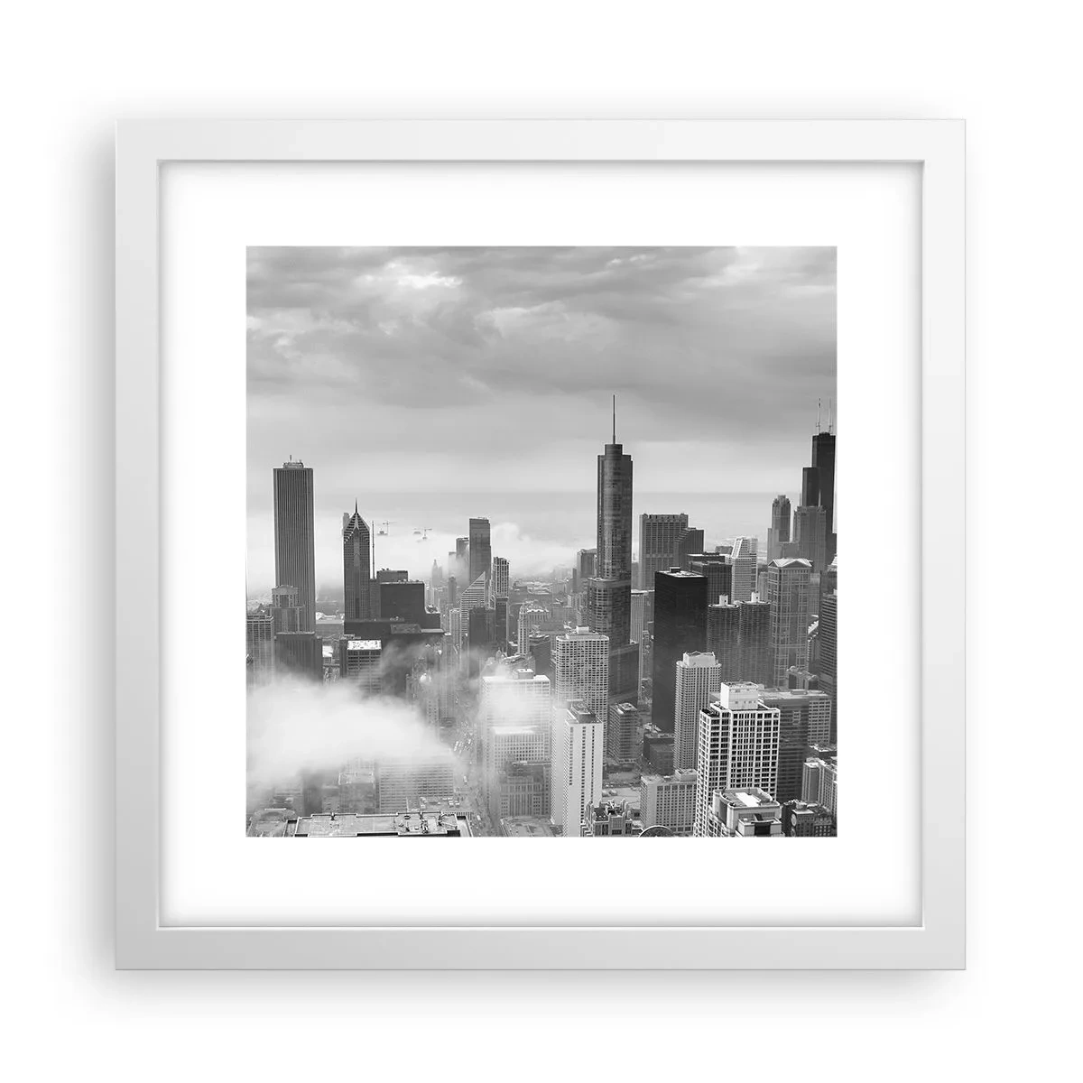 Poster in cornice bianca - Paesaggio americano - 30x30 cm