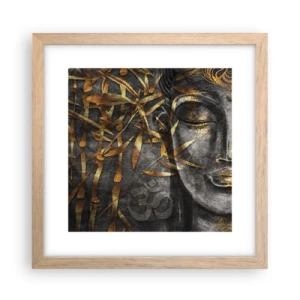 Poster in cornice rovere chiaro - Senti la pace - 30x30 cm