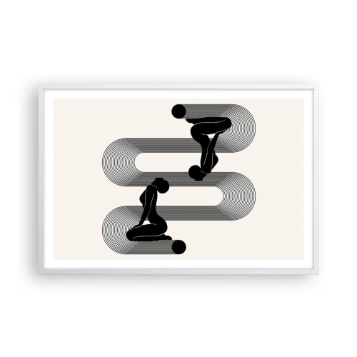 Poster in cornice bianca - Simmetria sensuale - 91x61 cm