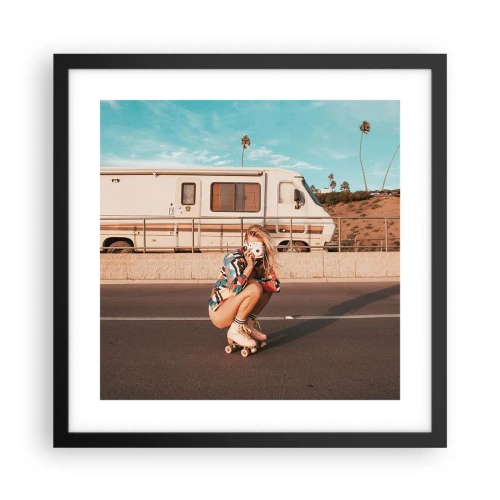 Poster in cornice nera - Sorridi per favore! - 40x40 cm