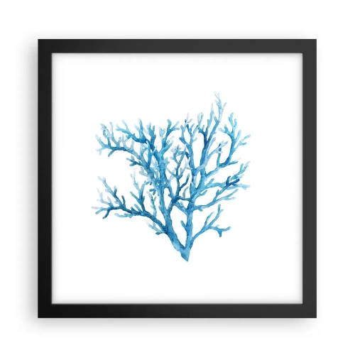 Poster in cornice nera - Filigrana marina - 30x30 cm