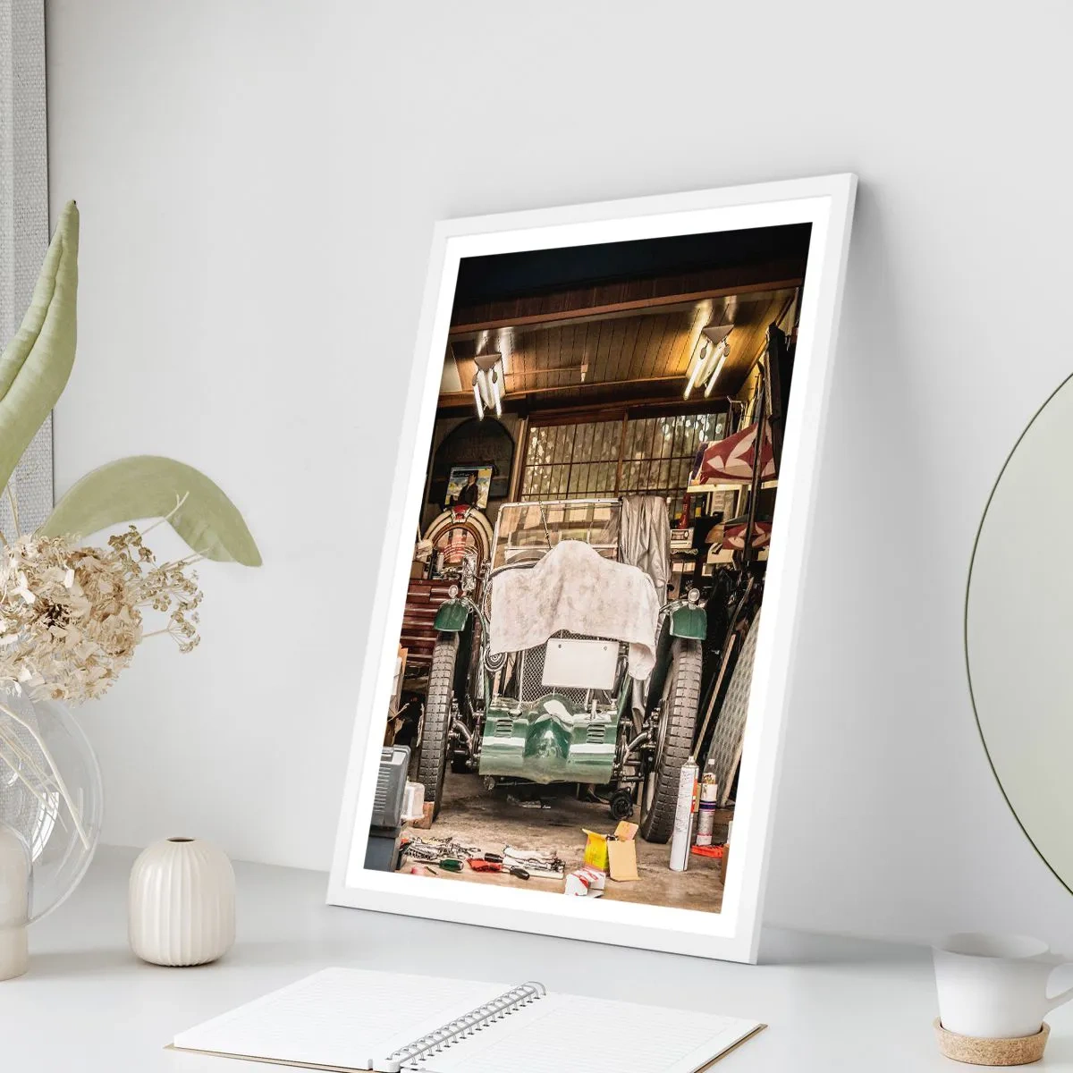 Poster in cornice bianca - Ritorno al passato - 50x70 cm