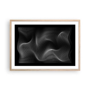 Poster in cornice rovere chiaro - La danza della luce nello spazio - 70x50 cm