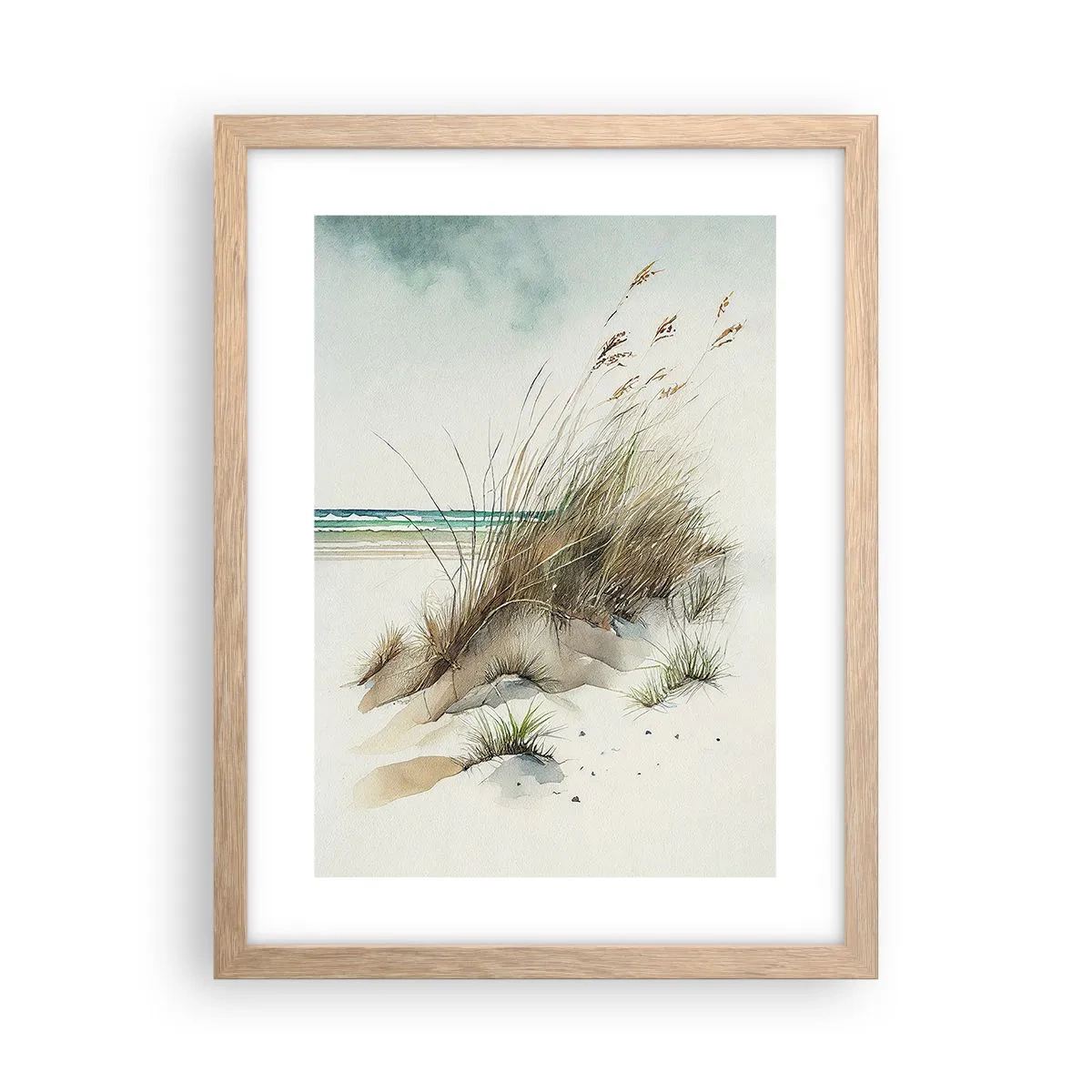 Poster in cornice rovere chiaro - Avvolti dalla sabbia - 30x40 cm