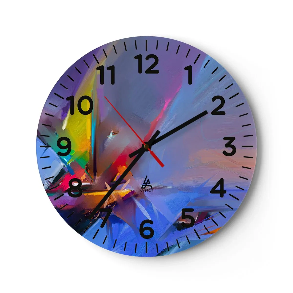 Orologio da parete - Orologio in Vetro - Eliche come un uccello - 30x30 cm