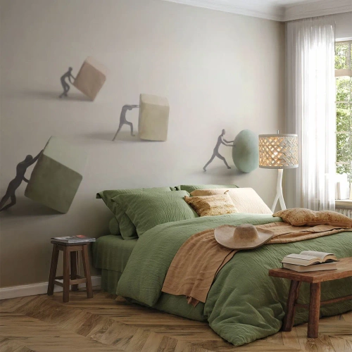 Fotomurali Premium Canvas - È la vita - Astrazione, Persone, Lavoro - 350x256 cm