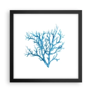 Poster in cornice nera - Filigrana marina - 30x30 cm