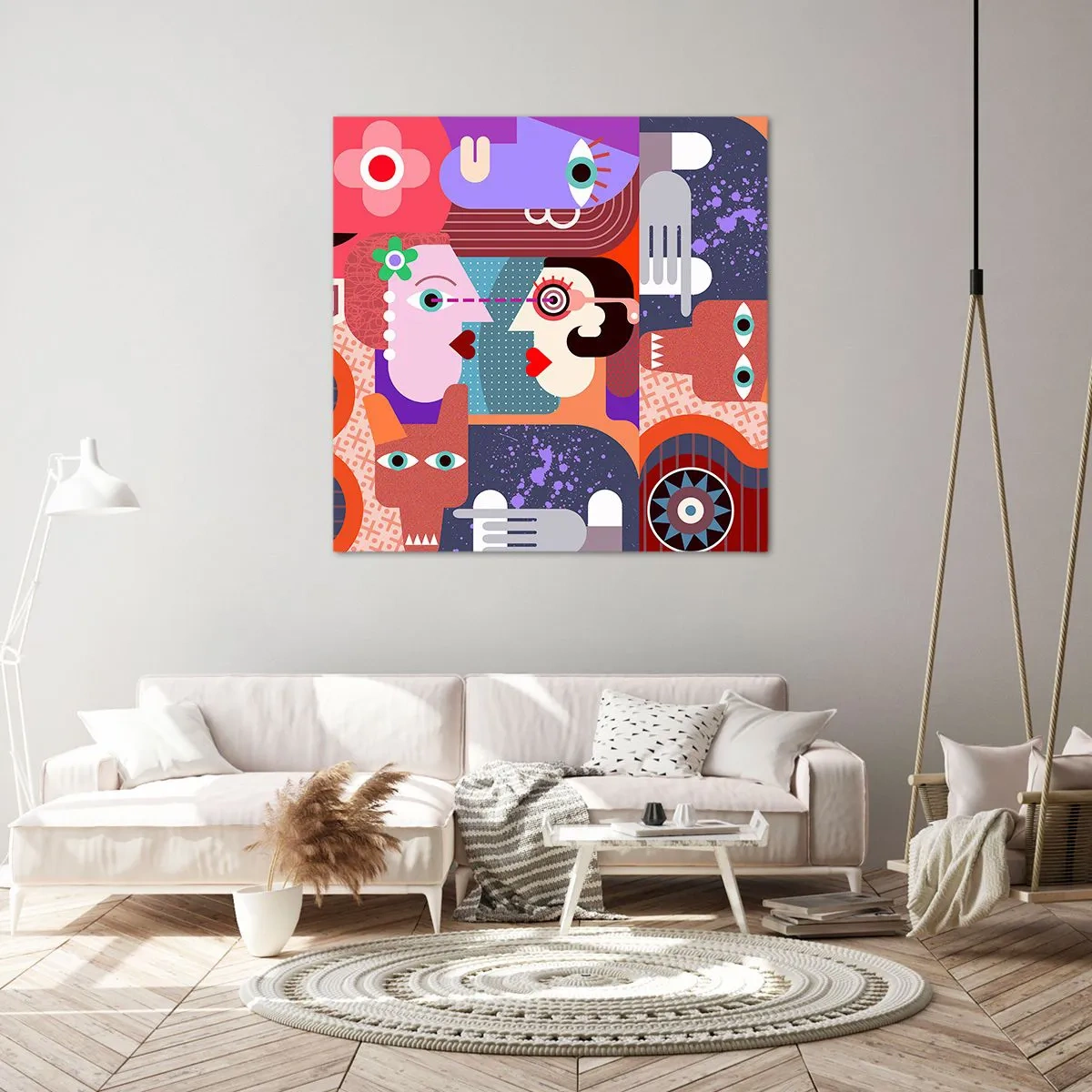 Quadro su tela - Stampe su Tela - Faccia a faccia - 70x70 cm