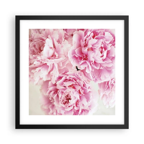Poster in cornice nera - Nel fasto rosa - 40x40 cm
