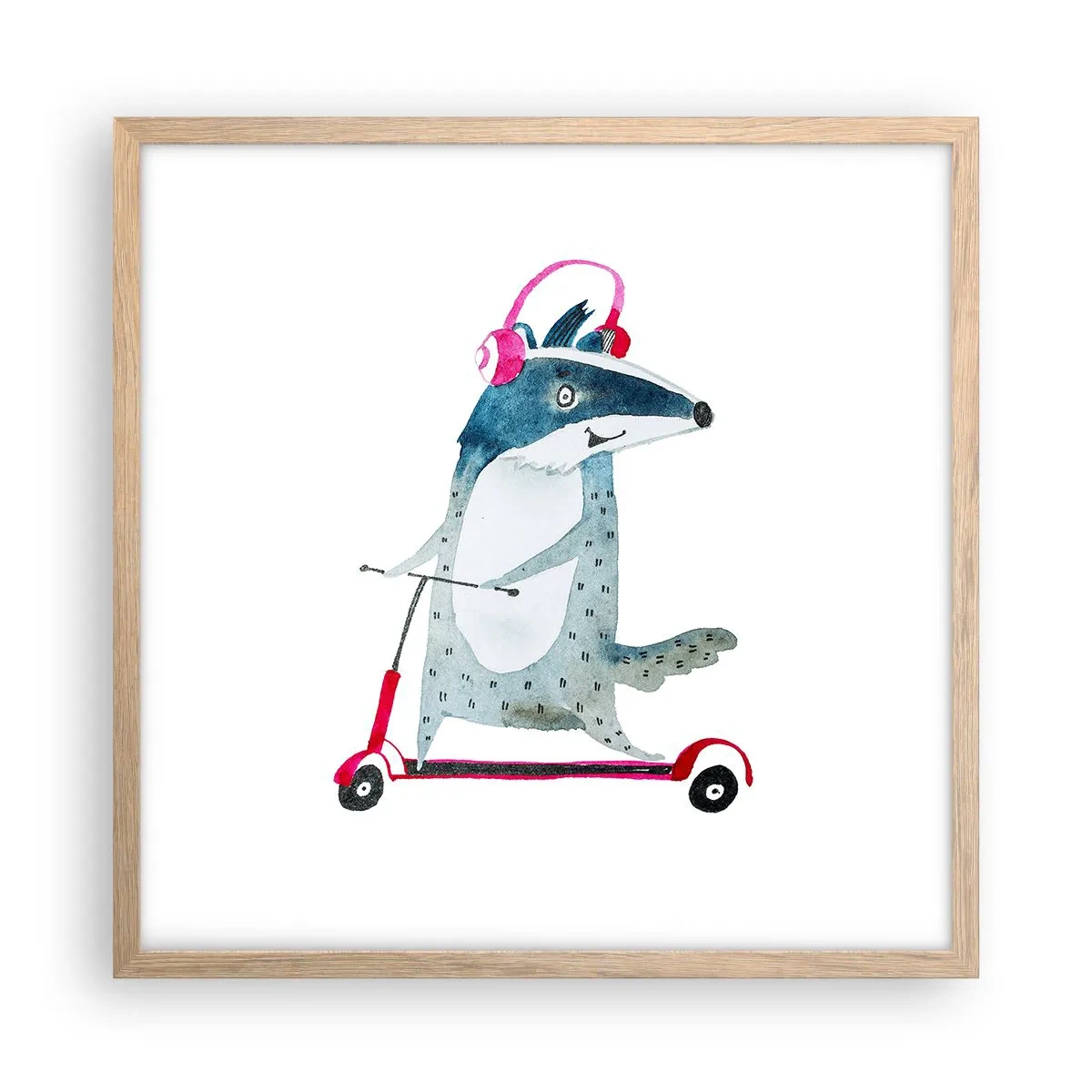 Poster in cornice rovere chiaro - Tassi di gioia - 50x50 cm