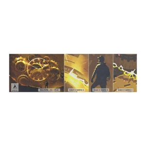 Campione di Fotomurale Premium Canvas - Alla fonte del tempo - Astrazione, Pezzo, Grafica - 100x30 cm