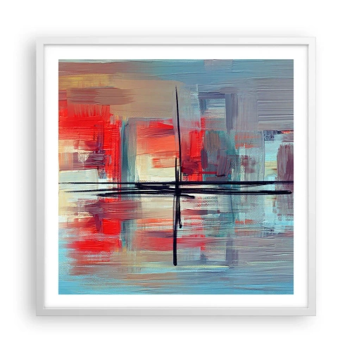 Poster in cornice bianca - Paesaggio in una dimensione sconosciuta - 60x60 cm