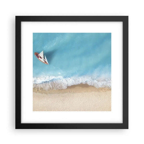 Poster in cornice nera - Al confine del blu e dell'oro - 30x30 cm