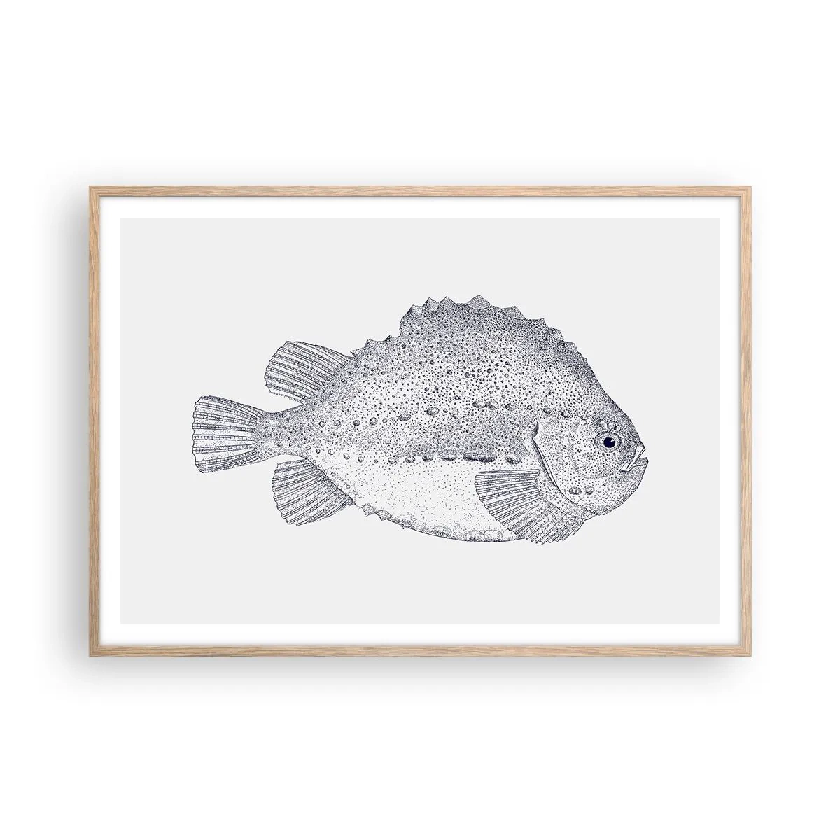 Poster in cornice rovere chiaro - Nell'album del naturalista - 100x70 cm