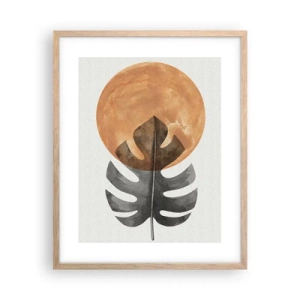 Poster in cornice rovere chiaro - Sempre il sole - 40x50 cm