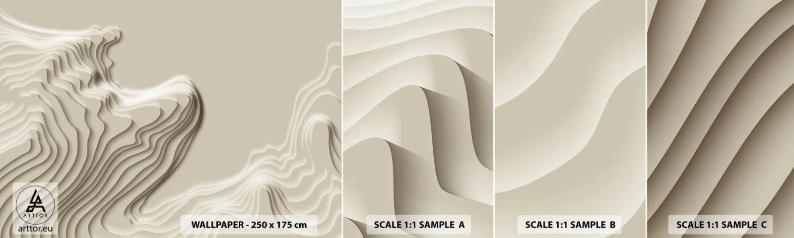 Campione Di Fotomurale Standard Eco - La topografia dell'arte - Astrazione, Pezzo, 3D - 100x30 cm