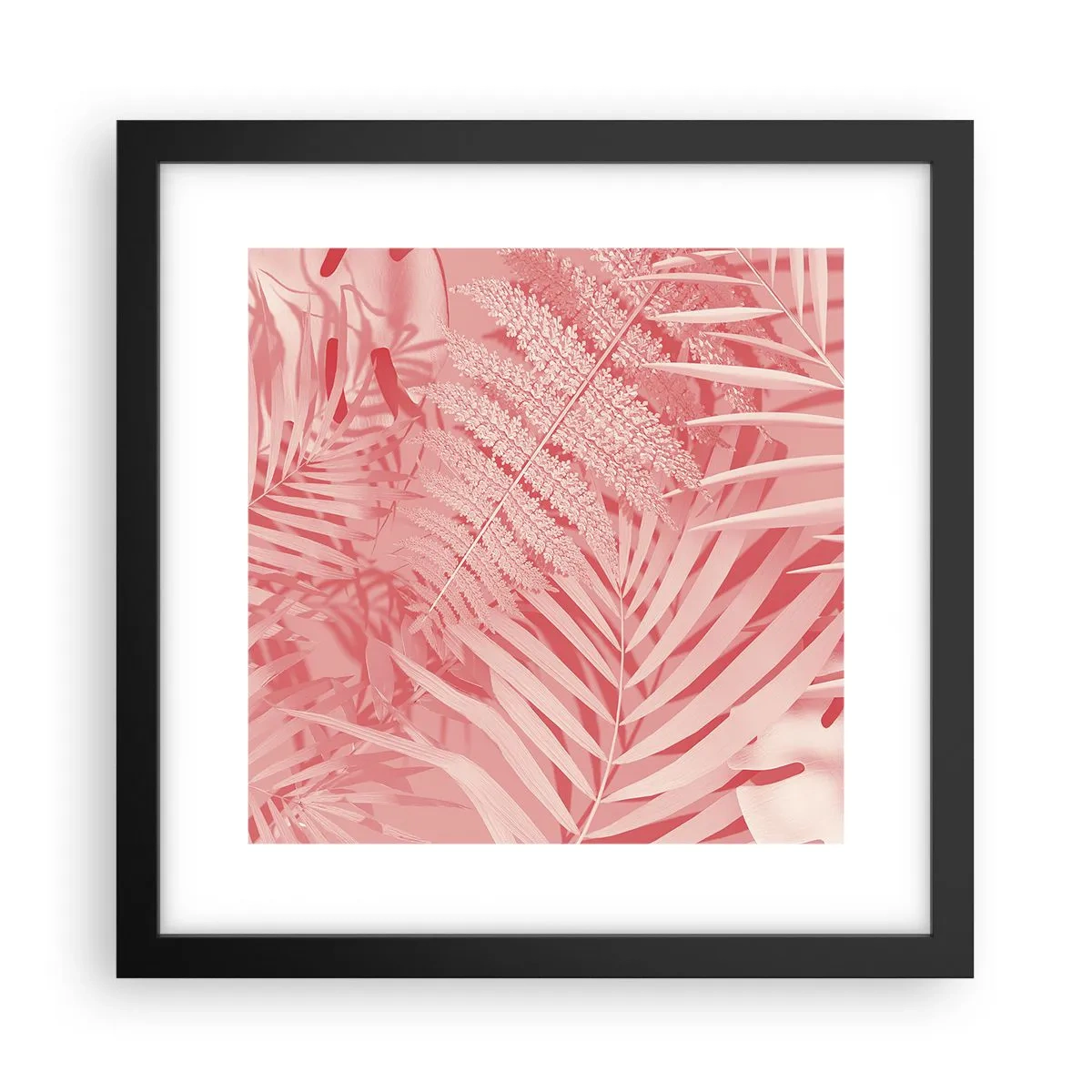Poster in cornice nera - Concetto rosa - 30x30 cm