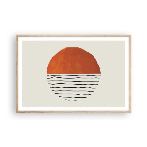 Poster in cornice rovere chiaro - Atmosfera giapponese - 91x61 cm