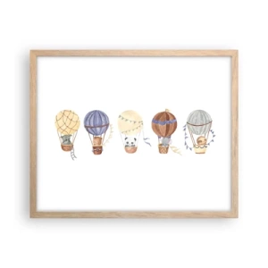 Poster in cornice rovere chiaro - Amici in viaggio - 50x40 cm