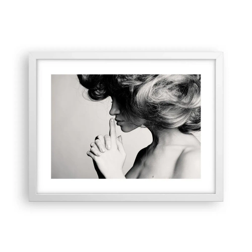 Poster in cornice bianca - Ascoltando se stessa - 40x30 cm