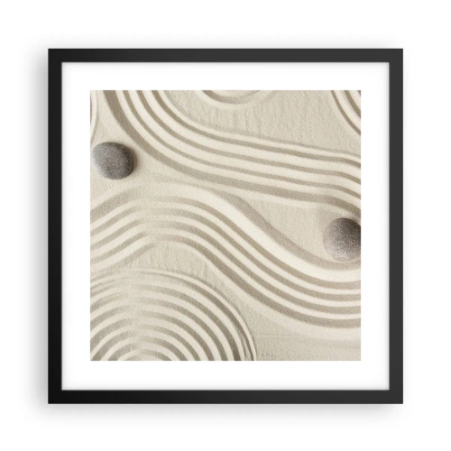 Poster in cornice nera - Il tocco del calore - 40x40 cm