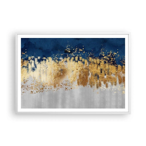 Poster in cornice bianca - Composizione moderna con bagliore - 100x70 cm