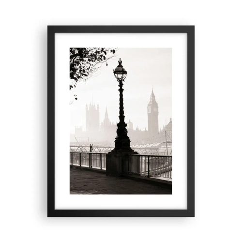 Poster in cornice nera - Un mattino a Londra - 30x40 cm